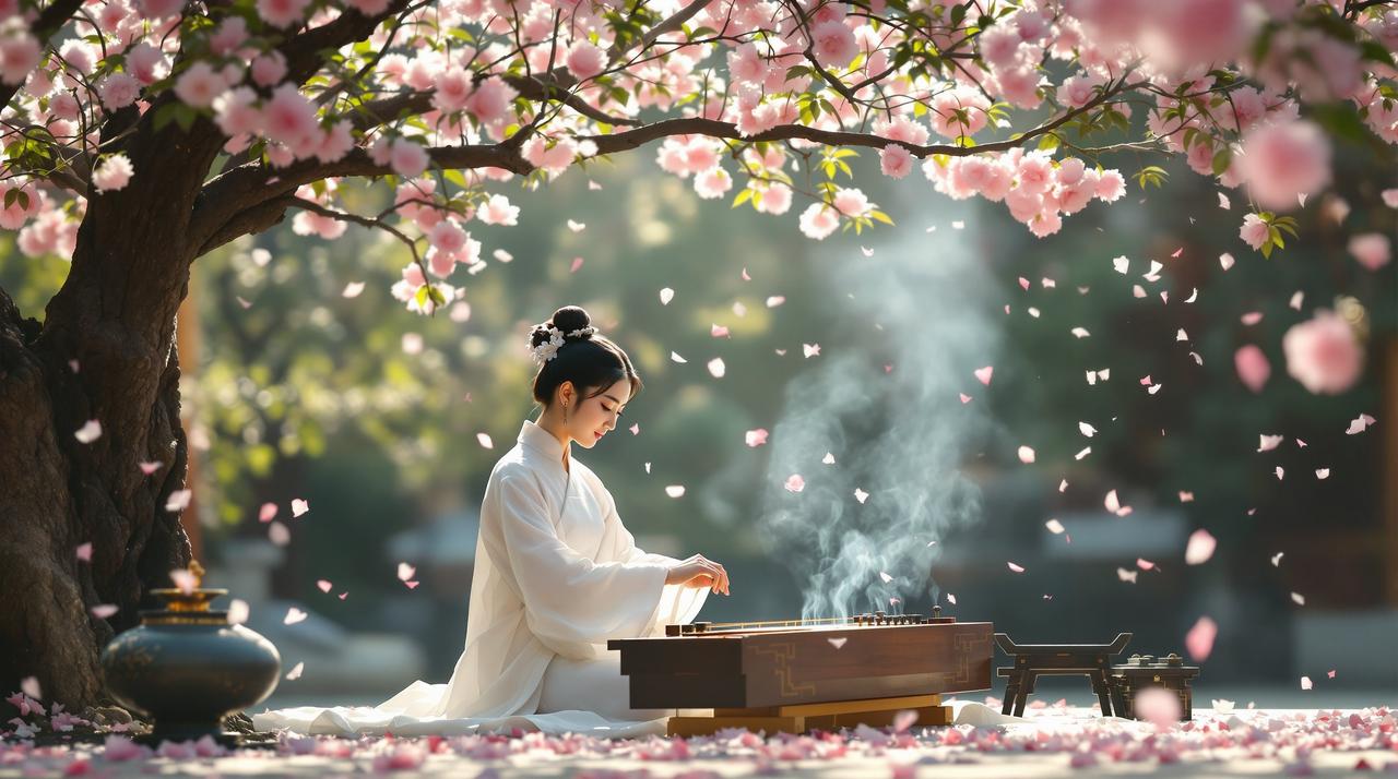 天空视频 - 牡丹花下·古琴雅韵